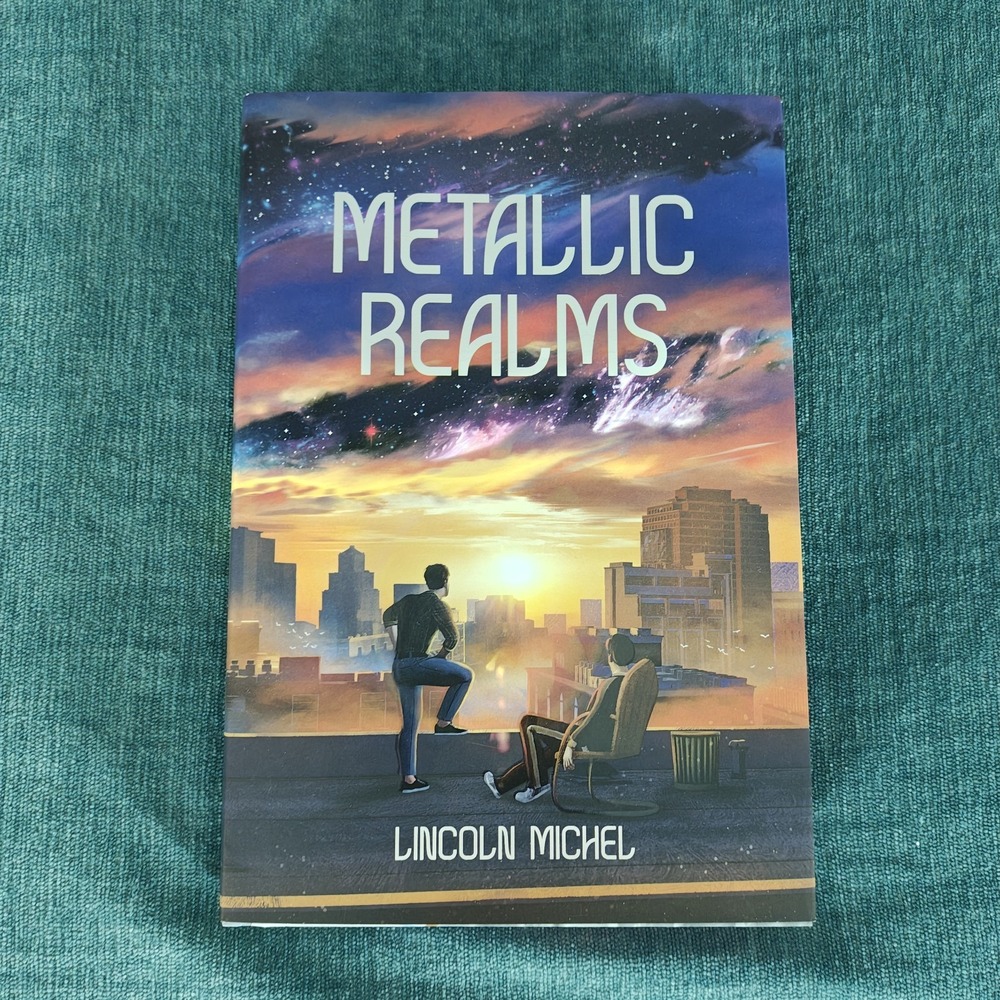 SIGNED Metallic Realms Lincoln Michel Stenciled‎ Edges 9781668211137 Owlcrate